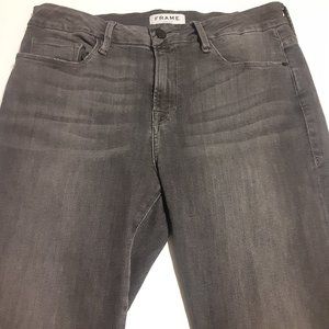 Frame Denim Women's Grey Le Boot Raw Hem Jeans Size 29 LMBRE134